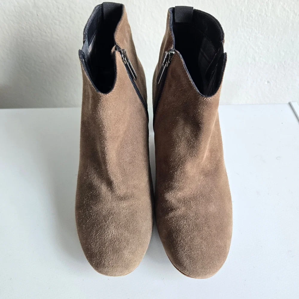 Aquatalia by Marvin K Brown Suede Ankle Boots Made in Italy Women 9 Round Toe